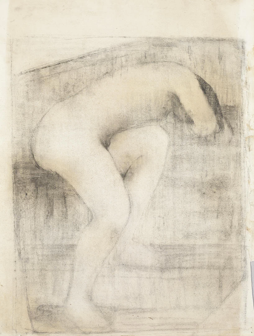 Nudo, studio di scorcio